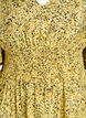 Midi dress with smock and ruffle sleeves, Yellow, Packshot image number 2