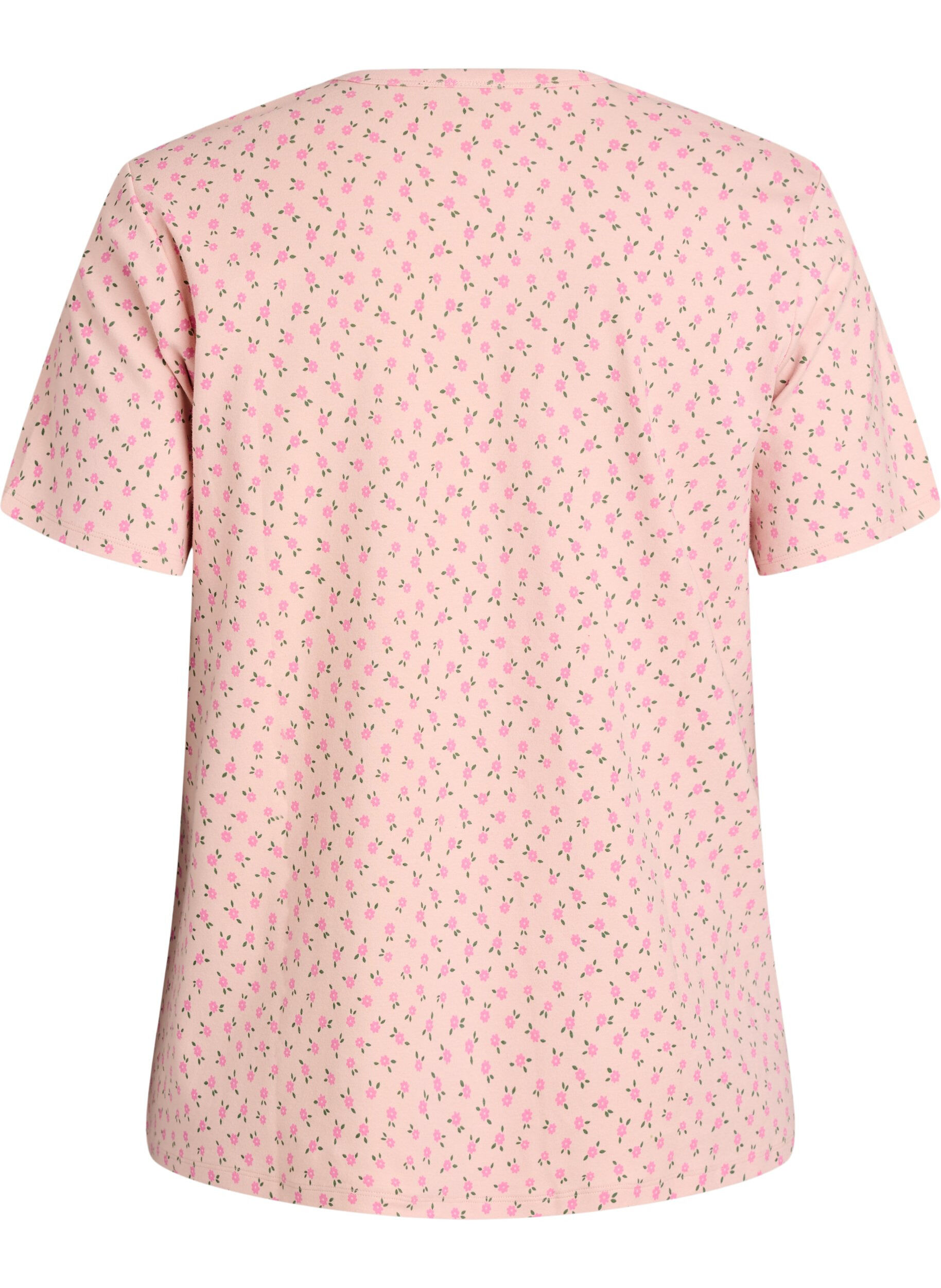 Zizzifashion Cotton T-shirt with all-over print, Rose, Packshot image number 1