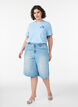 High-waisted denim shorts, Light Blue, Model image number 0