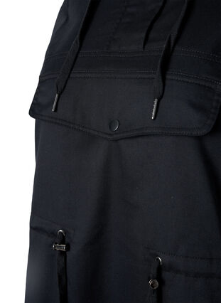 Anorak with hood and pocket, Black, Packshot image number 3