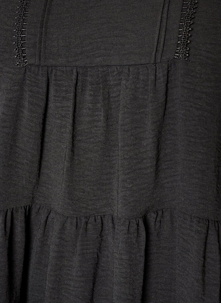 A-line dress with an empire line, Black, Packshot image number 2