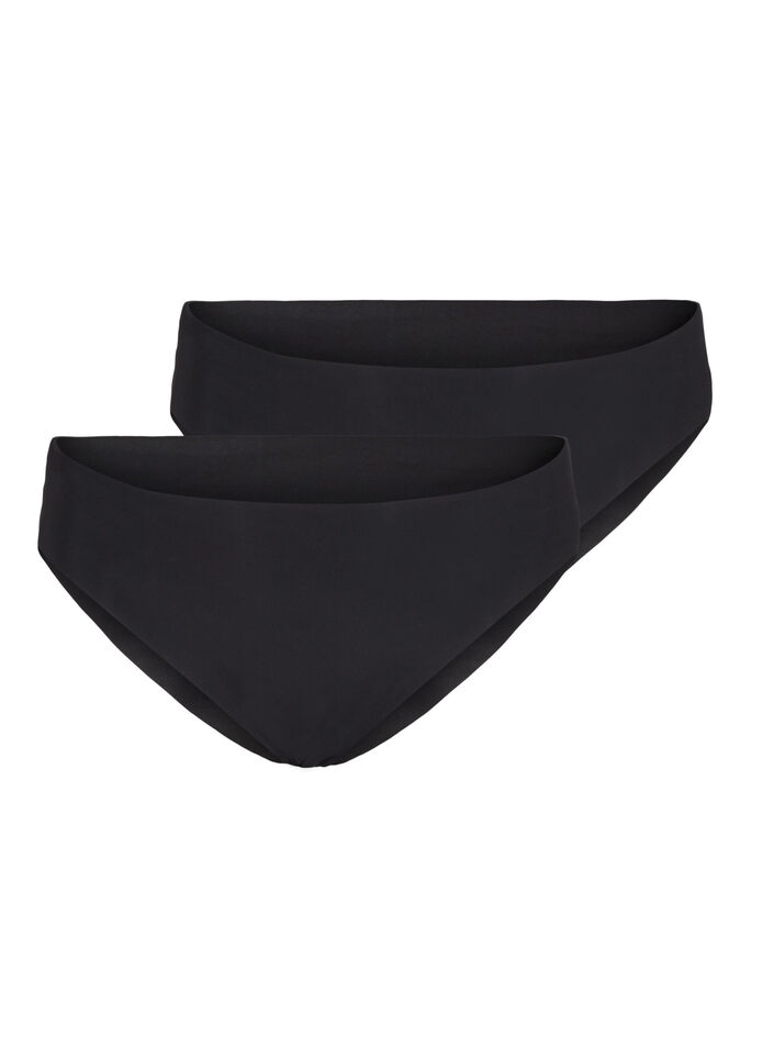 2-pack seamless knickers, Black, Packshot image number 0