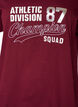 T-shirt in organic cotton with a sporty text print, Red, Packshot image number 2