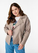 Biker jacket in faux leather, Grey, Model image number 0
