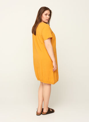 Dress with pockets, Spruce Yellow, Model image number 1
