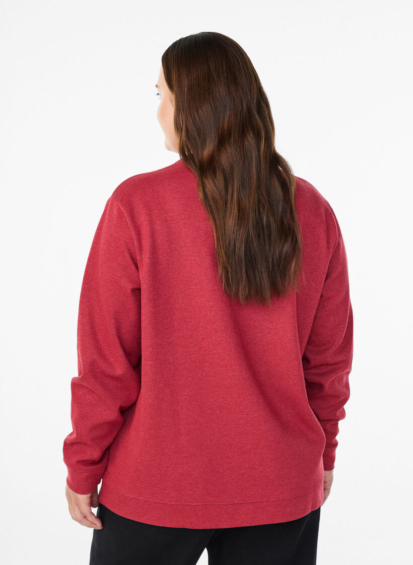 FLASH - Sweatshirt with crew neck, Red, Model image number 2