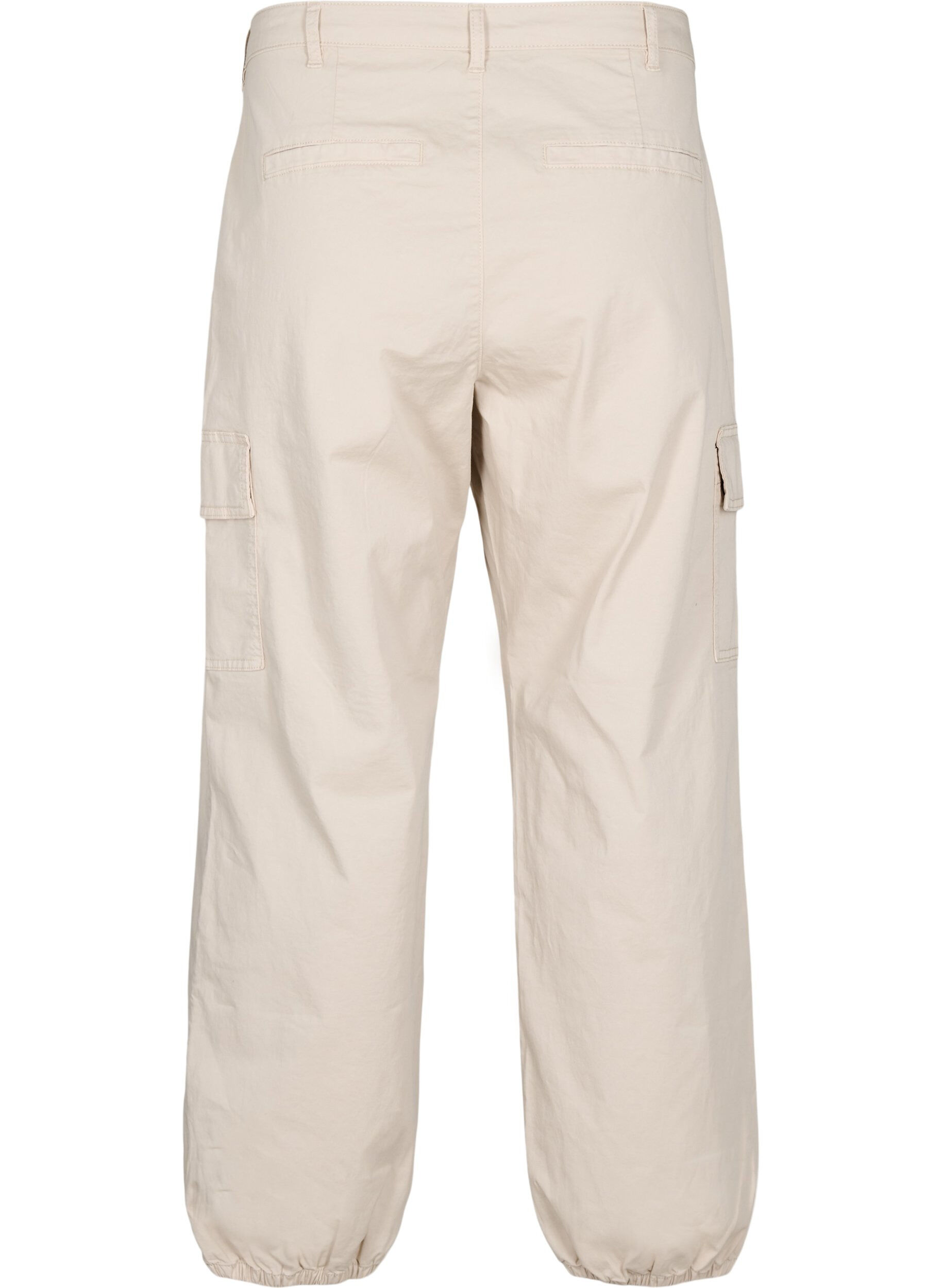 Zizzifashion High-waisted cargo trousers, Beige, Packshot image number 1