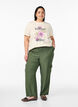 High-waisted cargo trousers, Green, Model image number 0