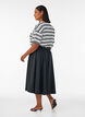 Wide A-line midi skirt, Black, Model image number 2