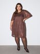 Short sequin dress with a diamond pattern, Brown, Model image number 1