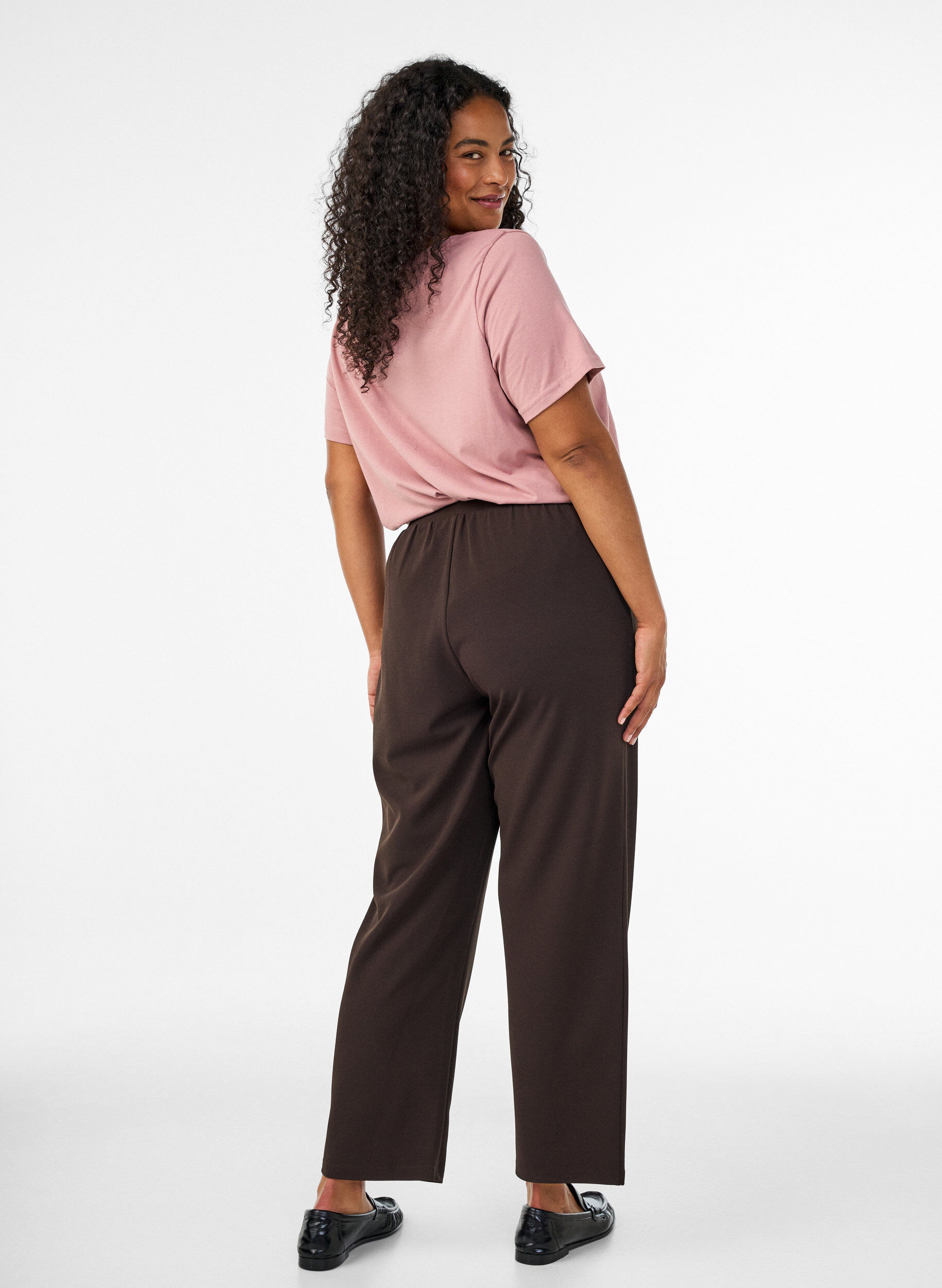 ZizzifashionStraight fit trousers, Brown, Model image number 1