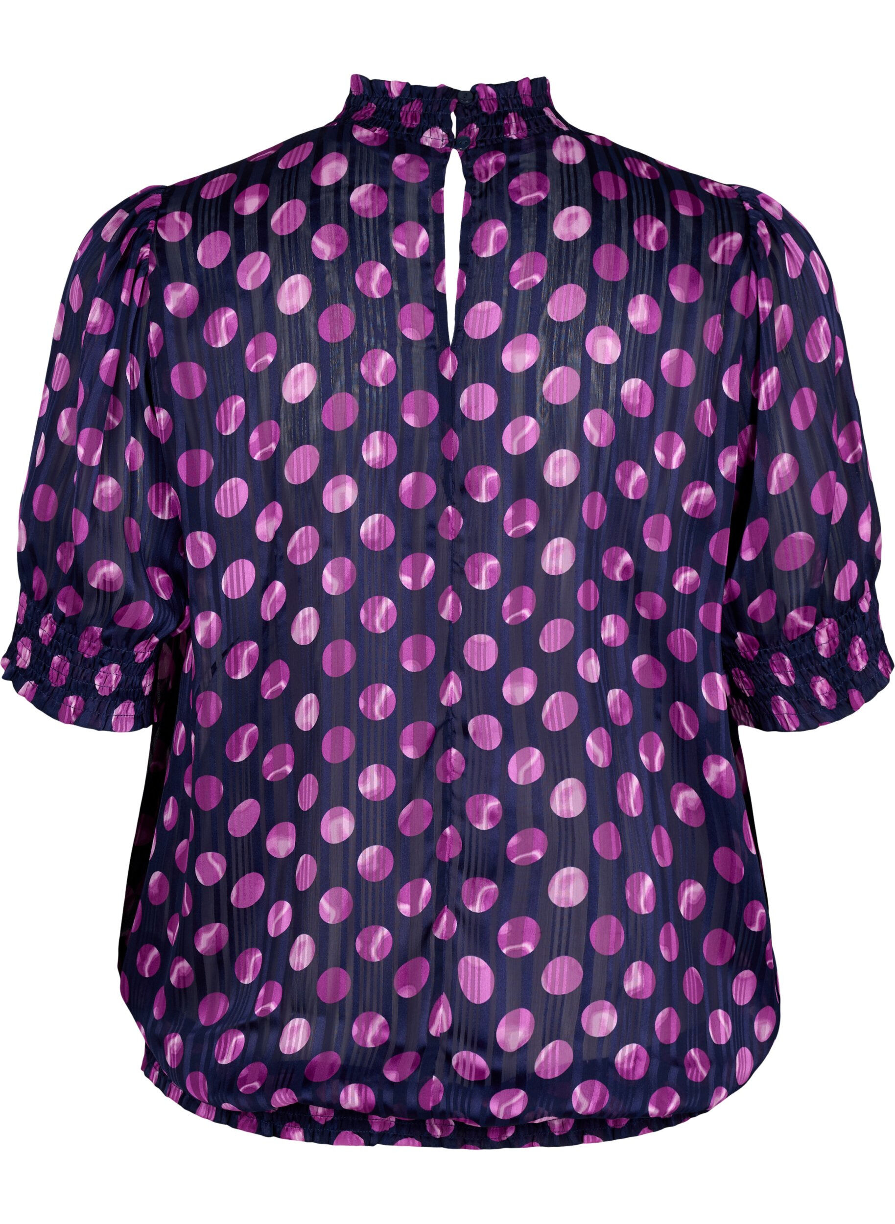 Zizzifashion Short-sleeved smock blouse with print, Medieval Bl. Dot AOP, Packshot image number 1