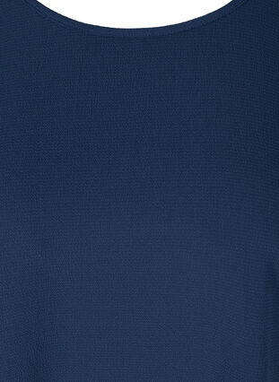 Blouse with short sleeves and a round neckline, Mood Indigo, Packshot image number 2