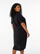 FLASH - Long shirt dress with short sleeves, Black, Model image number 2