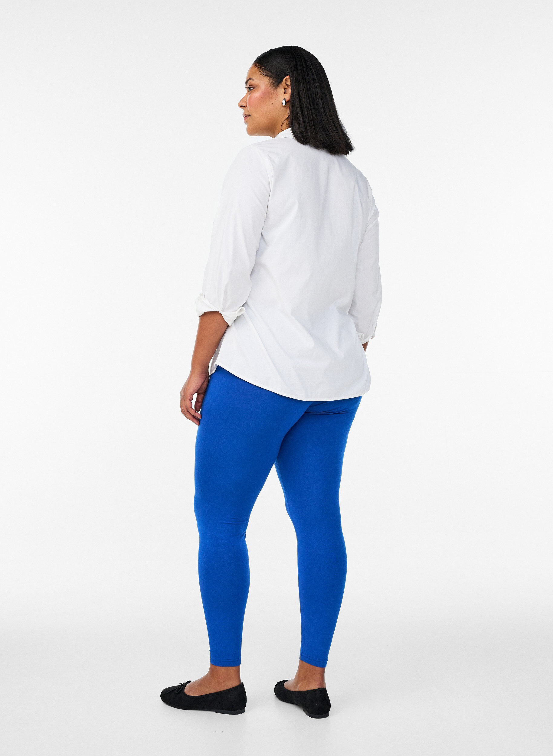 ZizzifashionBasic viscose leggings, Blue, Model image number 2