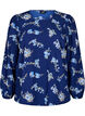 FLASH - Long-sleeved blouse with small flowers, Blue Flower, Packshot image number 0