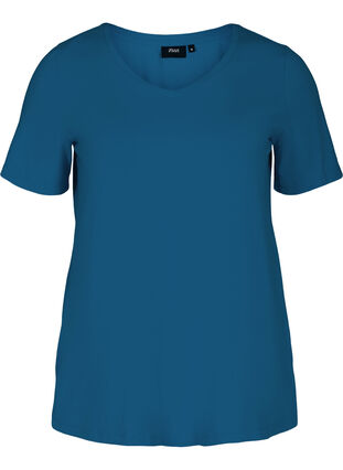 Basic t-shirt with v-neck, Poseidon, Packshot image number 0