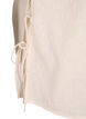 Short-sleeved blouse in a cotton blend with linen and lace detail, Sandshell, Packshot image number 3