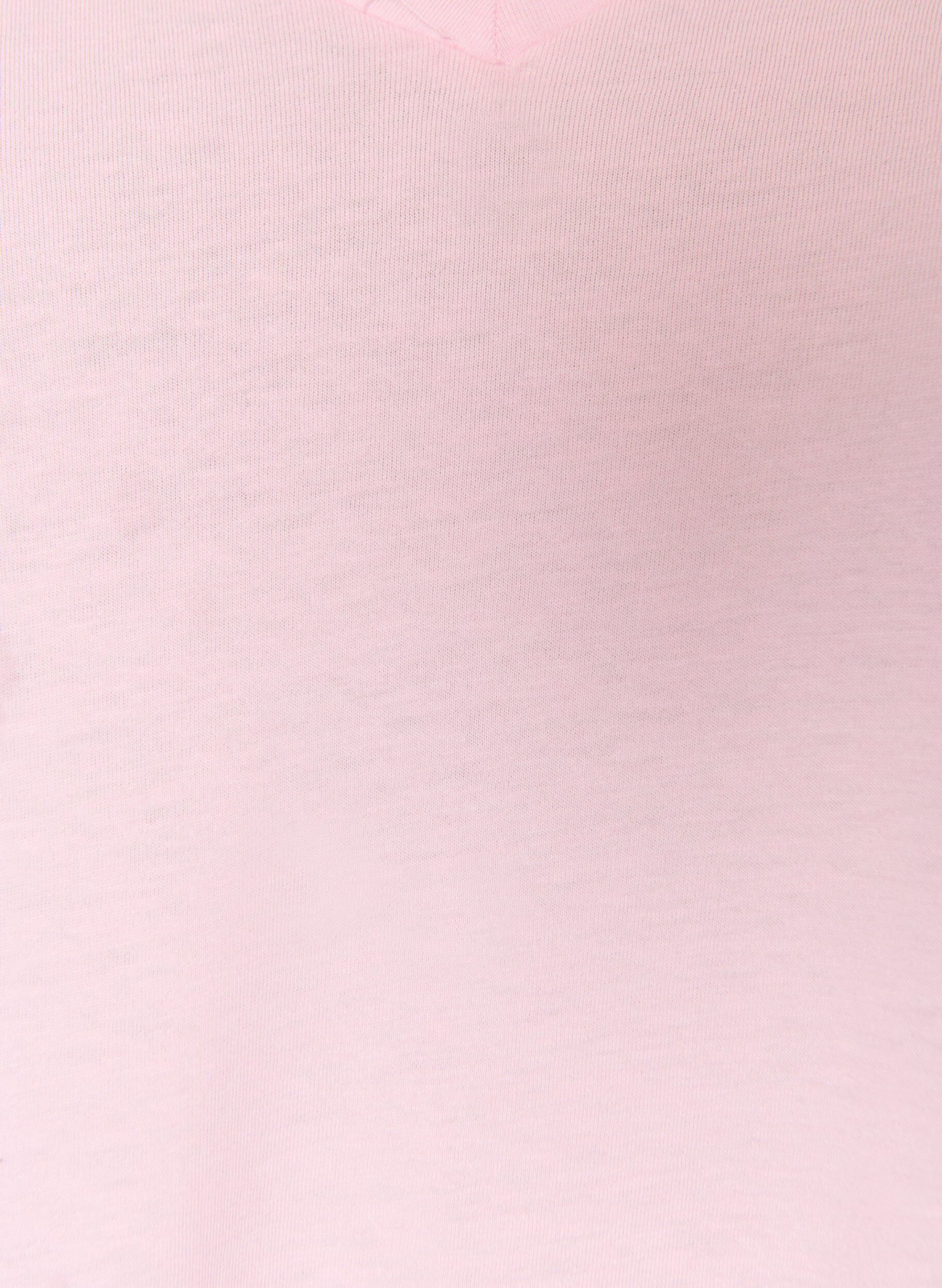 Zizzifashion Short sleeve t-shirt with v-neckline, Rose, Packshot image number 2