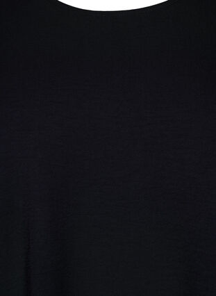 Blouse with puff sleeves, Black, Packshot image number 2