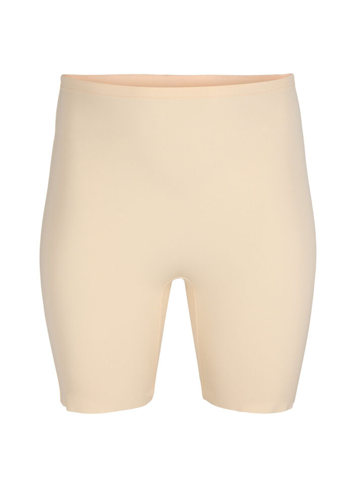 Light shapewear shorts with high-rise waist, Beige, Packshot image number 0