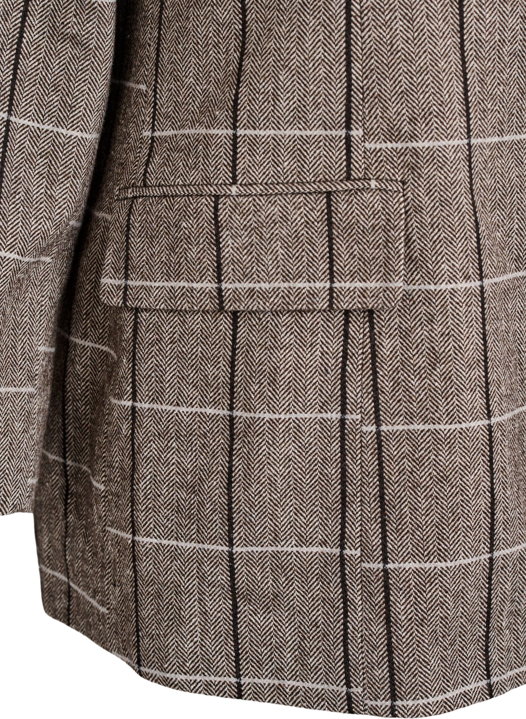 Zizzifashion Classic checked blazer, Grey, Packshot image number 3