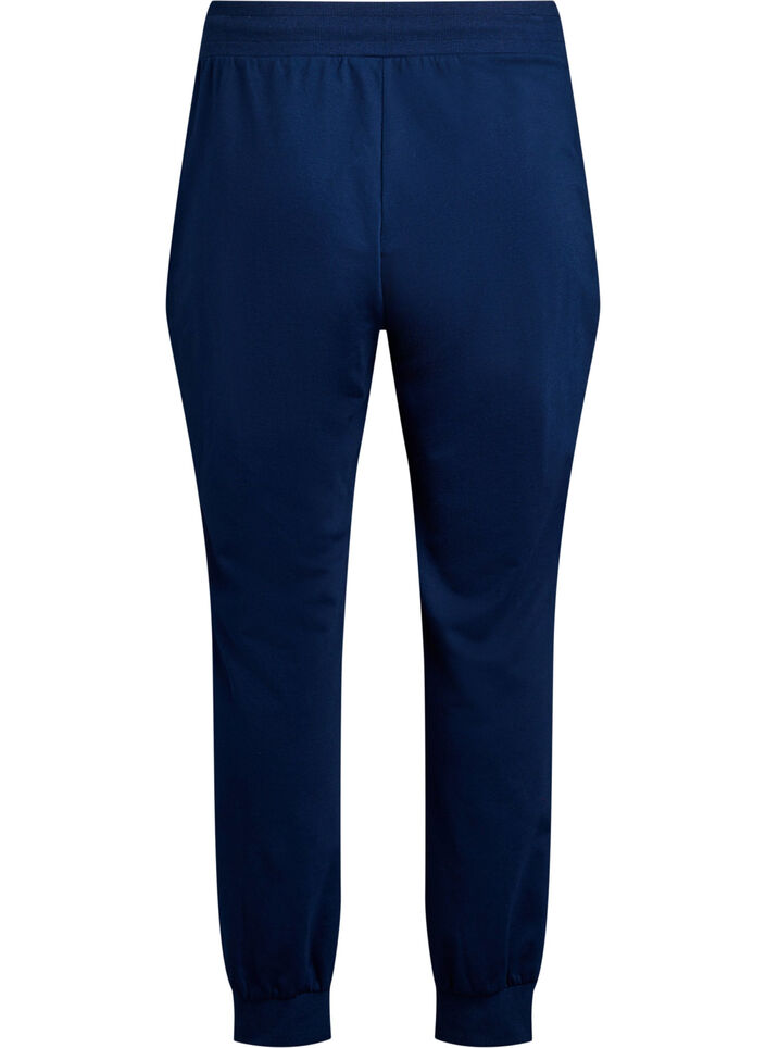 Loose workout trousers with pockets, Blue, Packshot image number 1