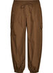 Cotton cargo trousers with a balloon leg, Brown, Packshot image number 0