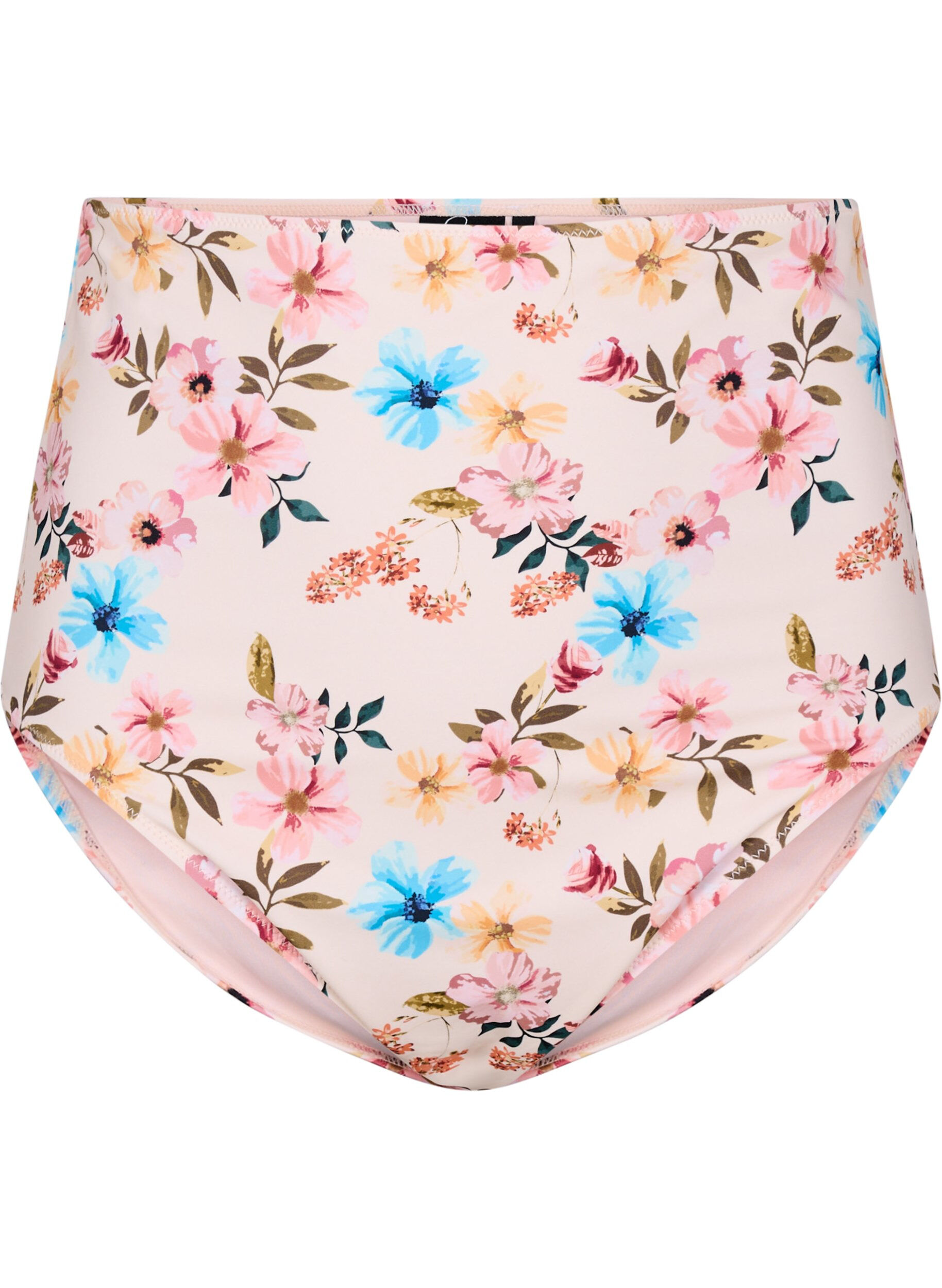 Extra high waist bikini bottom with floral print
