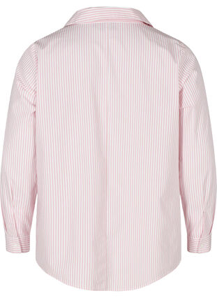 Striped shirt in organic cotton, Blush Stripe, Packshot image number 1