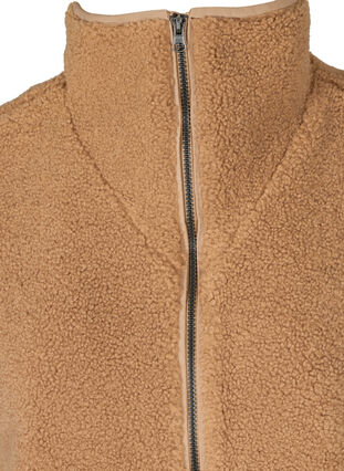 Long teddy vest with pockets, Burro, Packshot image number 2