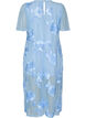 Mesh dress with floral appliqu&eacute;s, Light Blue, Packshot image number 1