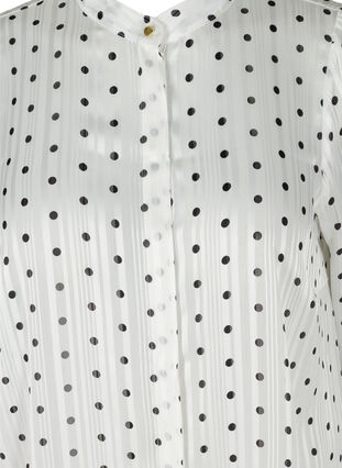 Printed shirt with 3/4 sleeves, Snow White Dot, Packshot image number 2