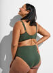 High-waisted Tai bikini briefs with gold detail, Green, Model image number 1