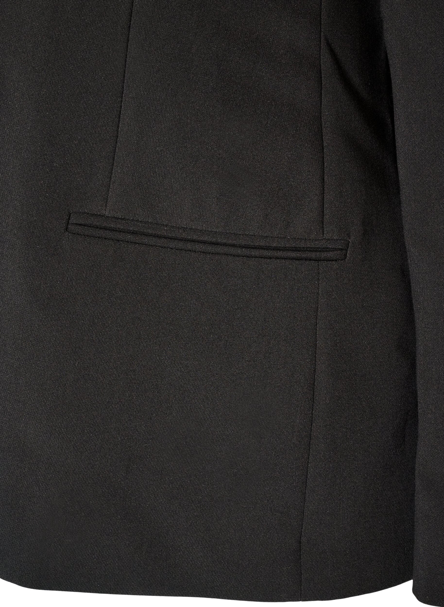 ZizzifashionClassic blazer with a single button closure, Black, Packshot image number 4