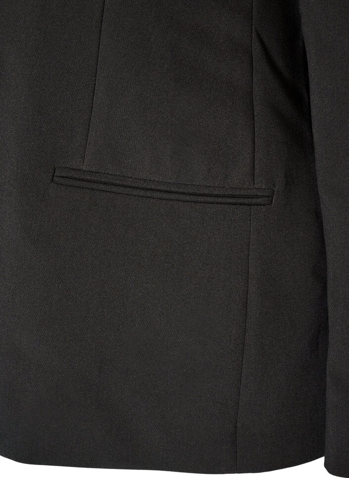 Classic blazer with a single button closure, Black, Packshot image number 4
