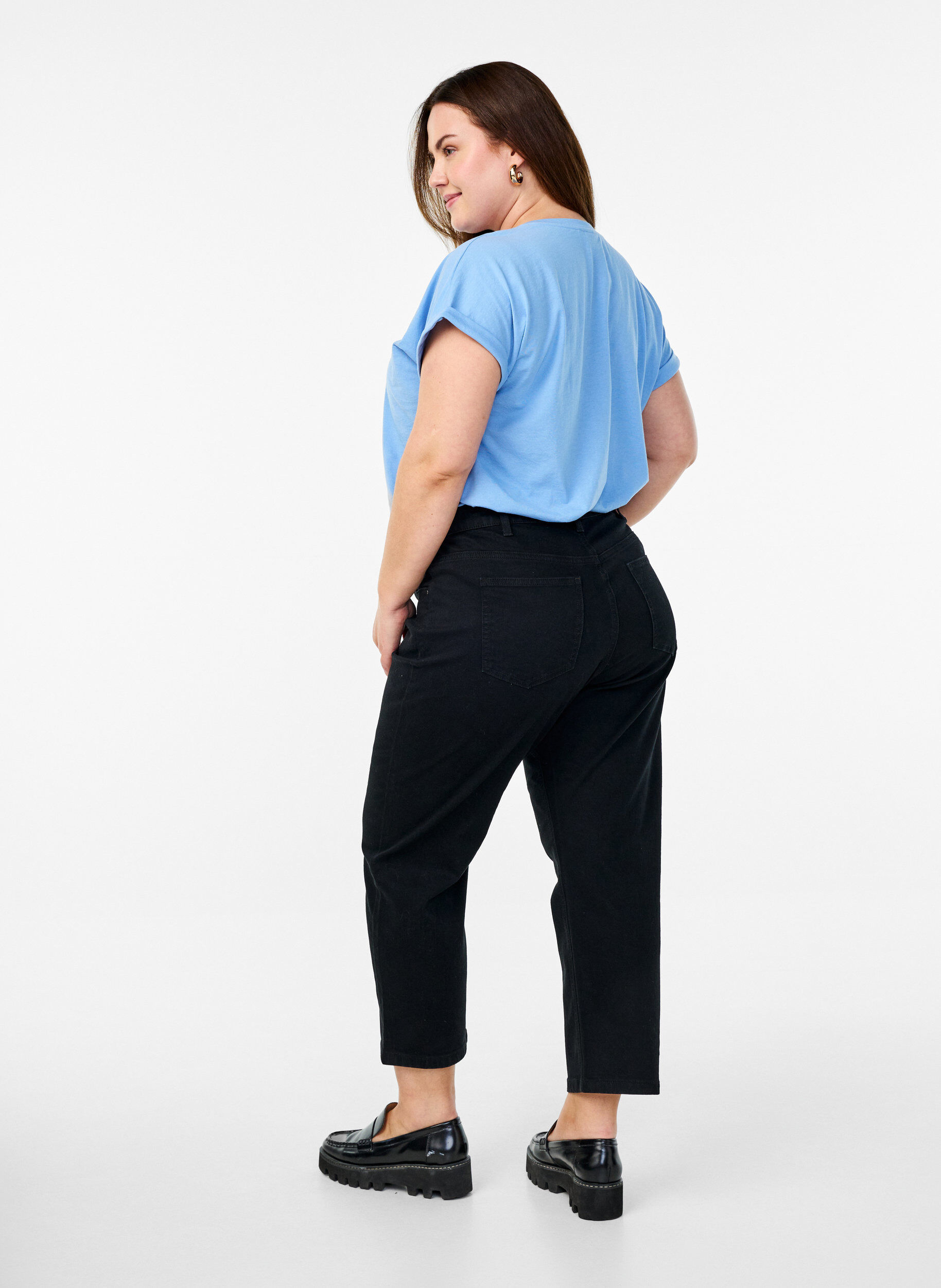 ZizzifashionCropped Vera jeans with a straight fit, Black, Model image number 1
