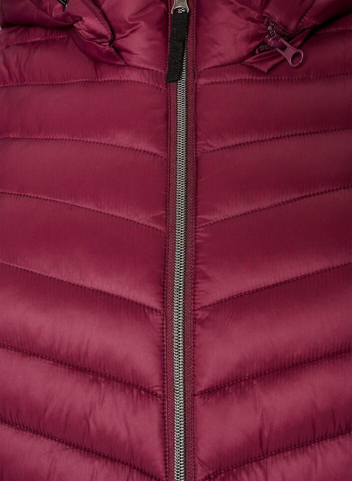 Lightweight jacket with pockets and detachable hood, Red, Packshot image number 2