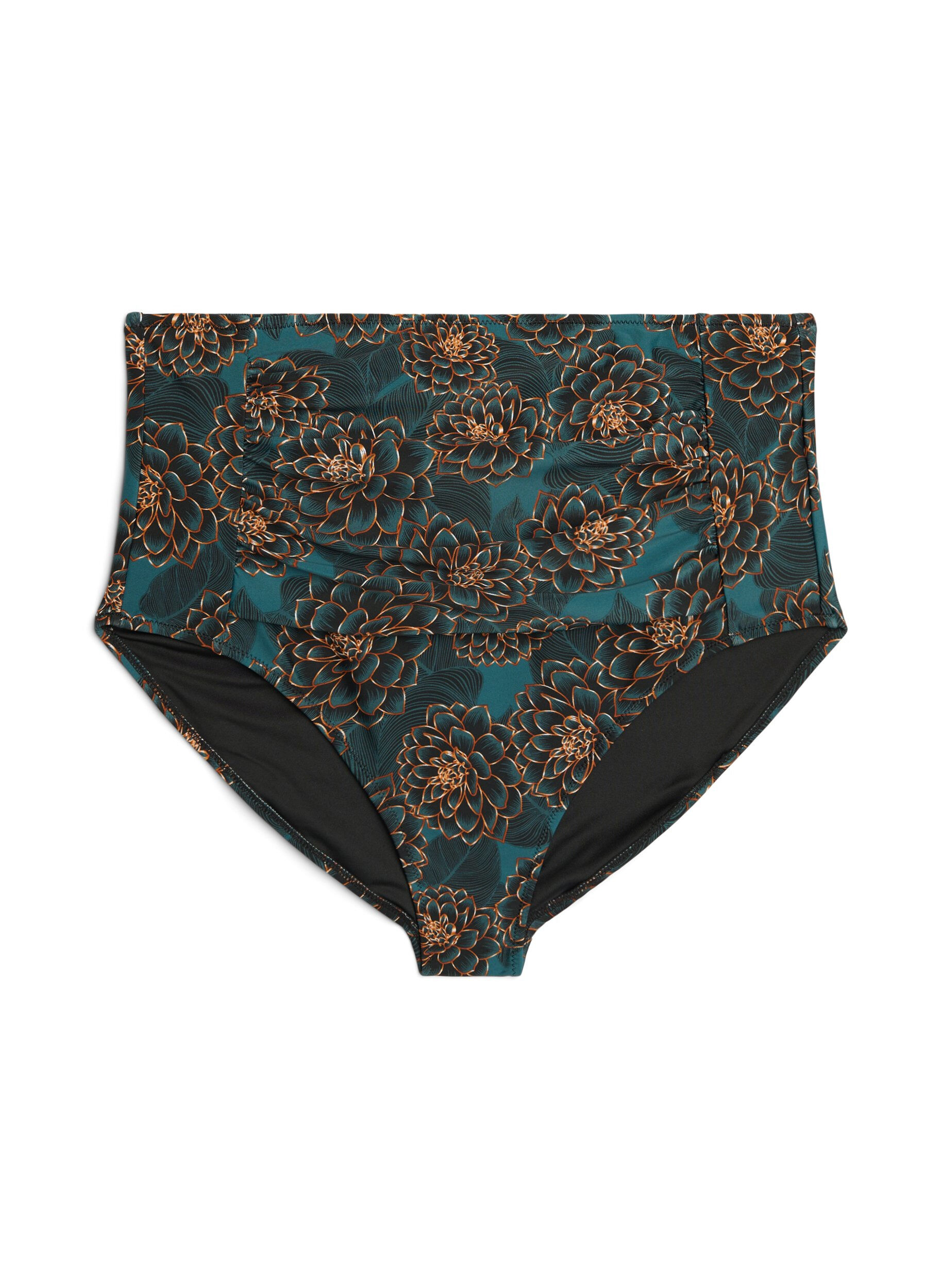 Bikini briefs with print and a high waist