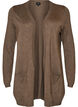 Long knitted cardigan in a viscose blend, Brown, Packshot image number 0