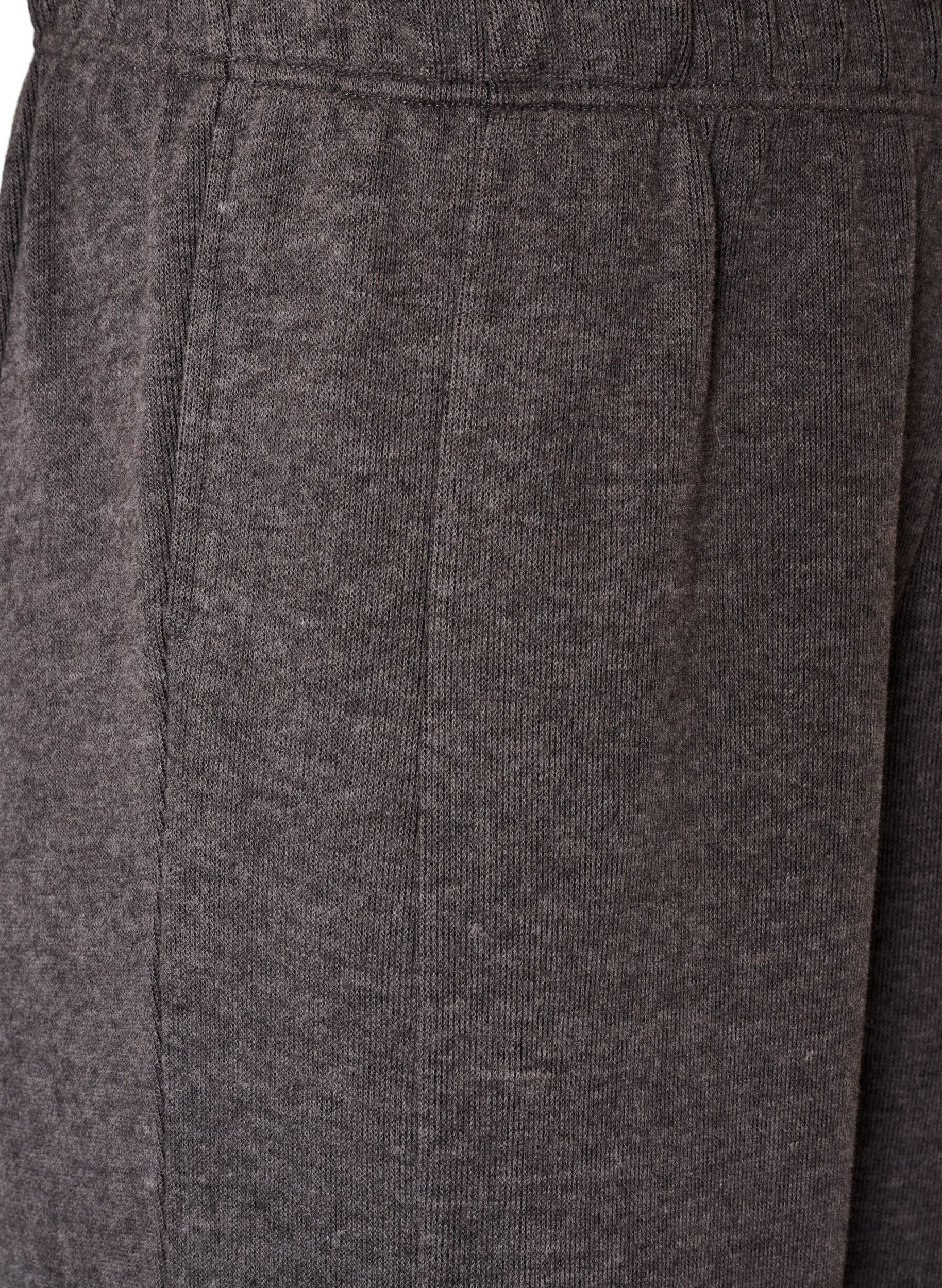 ZizzifashionJersey trousers with a barrel fit and high waist, Dark Grey, Packshot image number 2