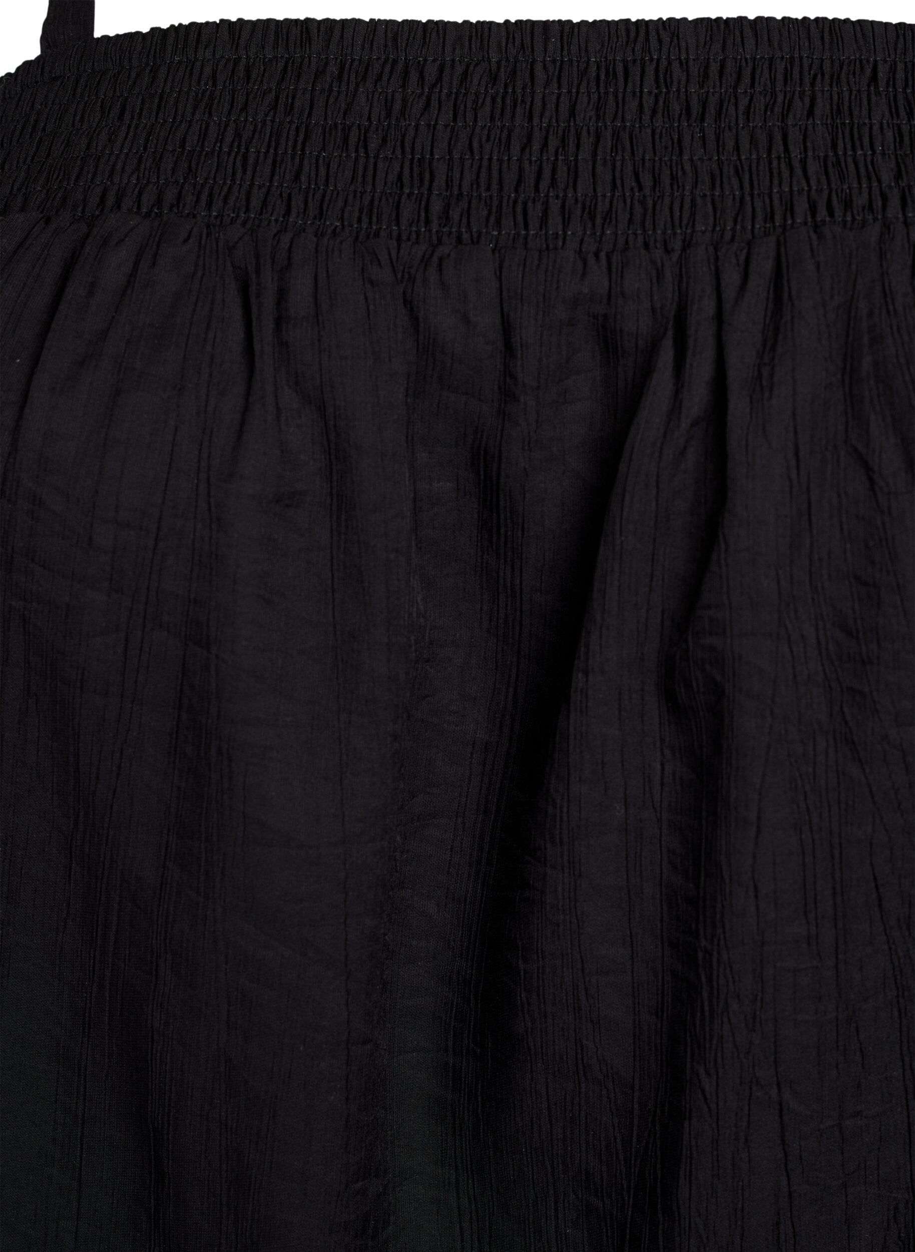 Zizzifashion Viscose top with narrow straps, Black, Packshot image number 2