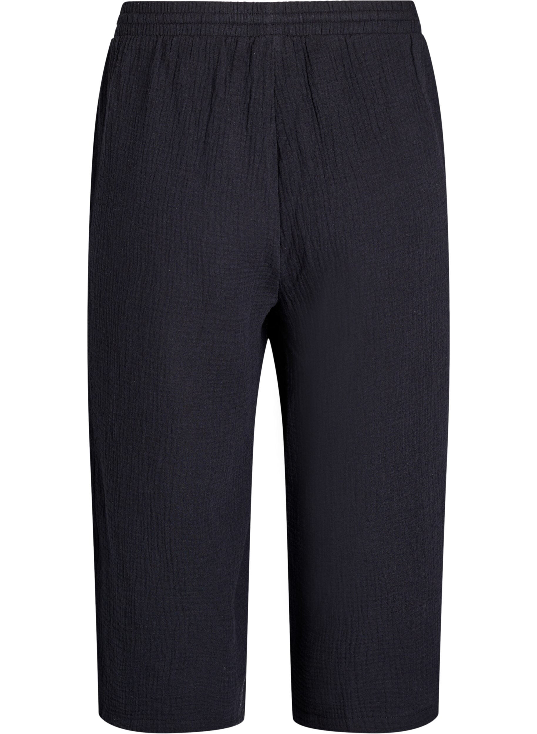 Zizzifashion Culotte trousers with a high waist, Black, Packshot image number 1
