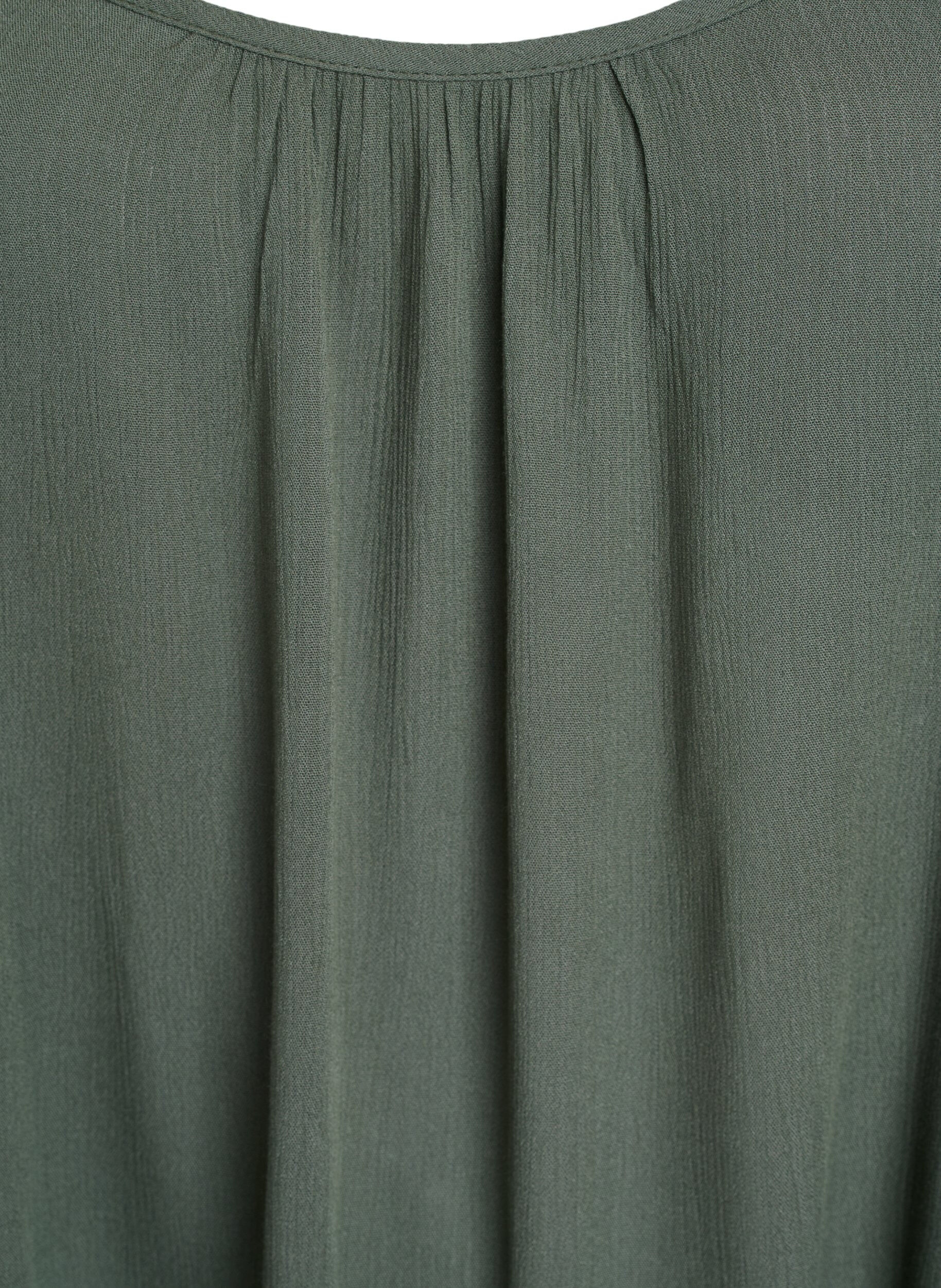 Zizzifashion Strap top in viscose, Green, Packshot image number 2