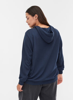Sweatshirt with hood and pockets, Black Iris, Model image number 1