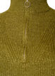 Knitted sweater with high neck and zipper, Green, Packshot image number 2