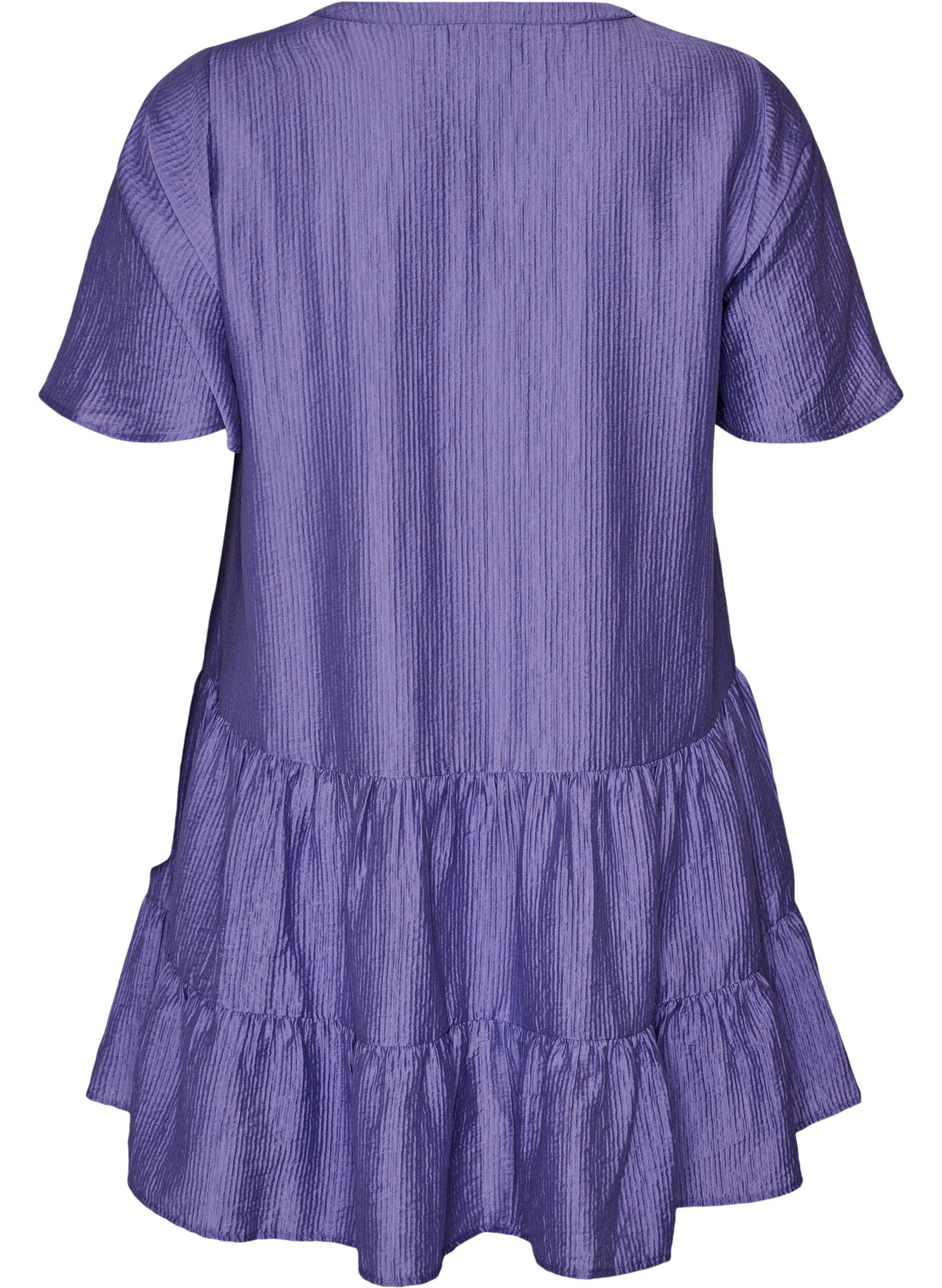 ZizzifashionTextured A-line dress, Purple, Packshot image number 1