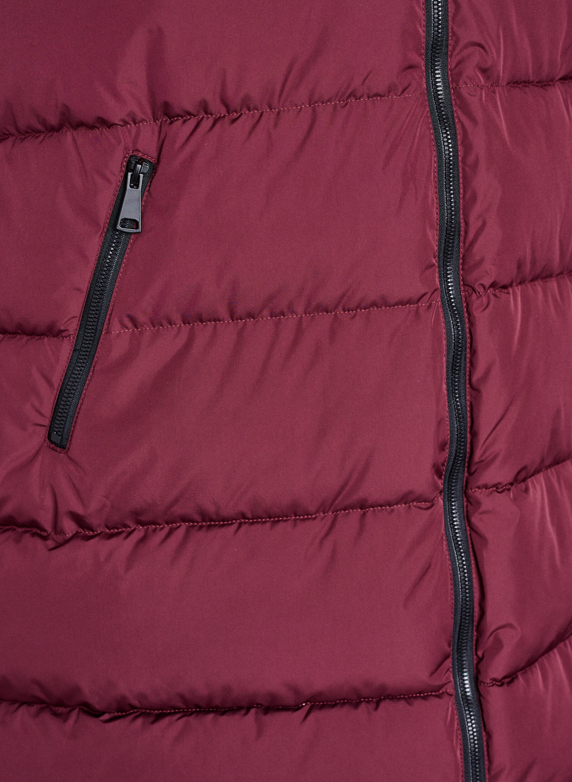Zizzifashion Long vest with hood and pockets, Red, Packshot image number 3