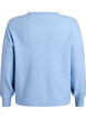 Ribbed cardigan with buttons, Light Blue, Packshot image number 1