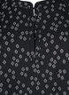 Long-sleeved blouse with pattern and buttons, Black, Packshot image number 2